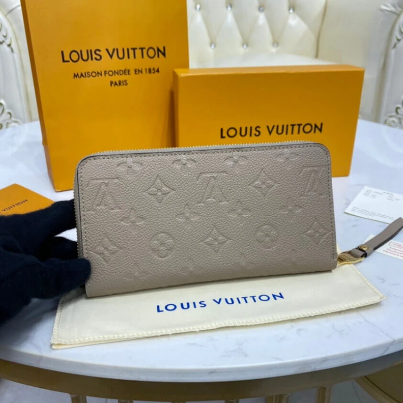 Mythick ru Goldcolou Louis Vuitton Monogram Empreinte Zippy Wallet Tourterelle