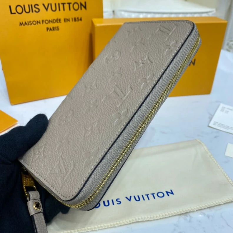 Mythick ru Goldcolou Louis Vuitton Monogram Empreinte Zippy Wallet Tourterelle