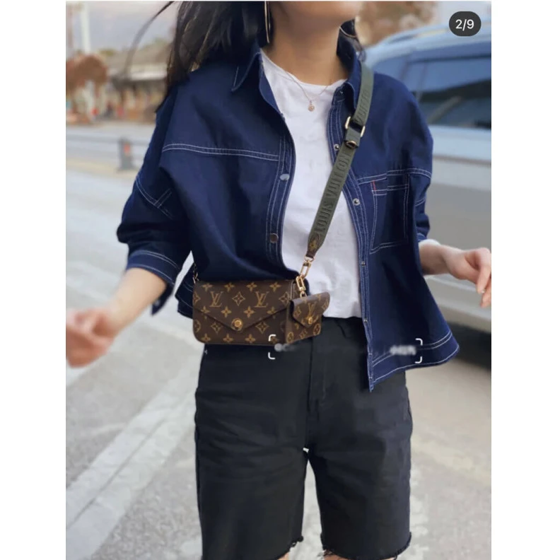 Top lv Inspired b LV Monogram Felicie Strap & Go