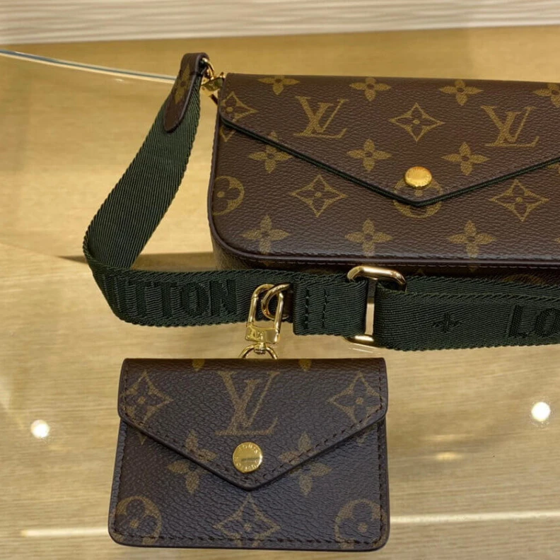 Top lv Inspired b LV Monogram Felicie Strap & Go