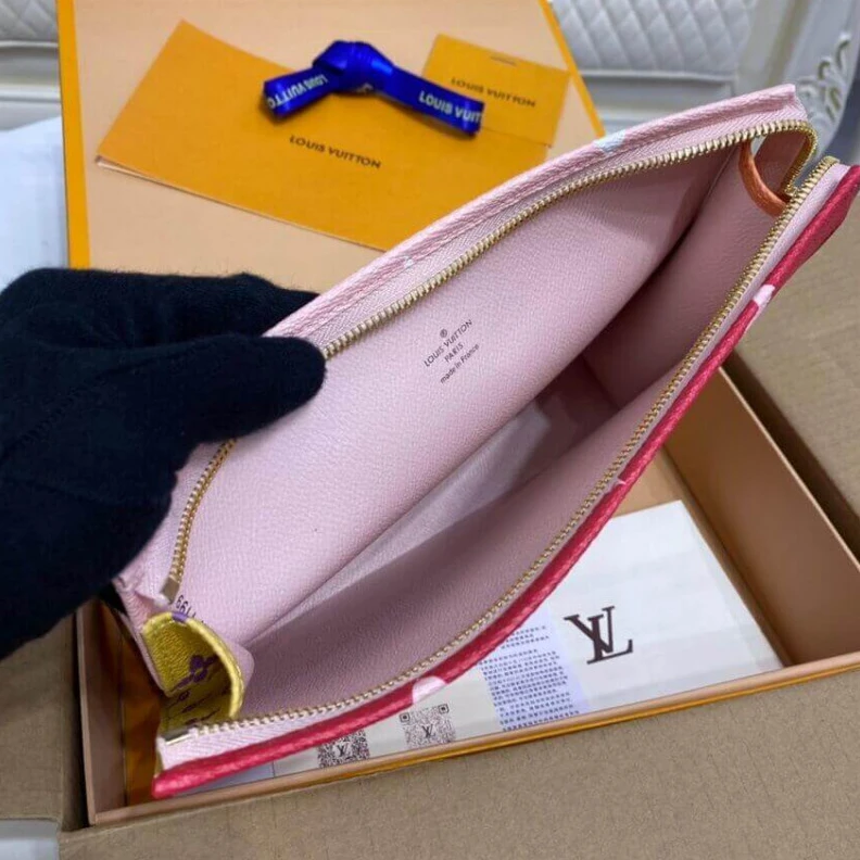 Mythick ru Extralarge Louis Vuitton Monogram Geant Canvas Toilet Pouch XL Red Pink