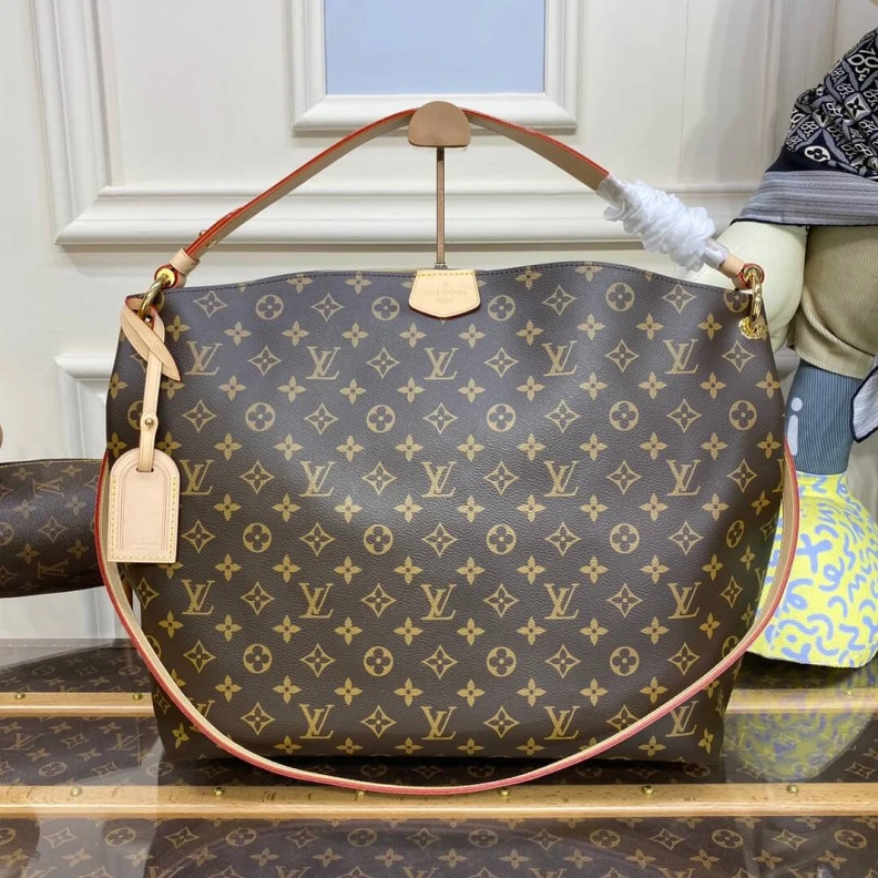 Replica bags Name tag LV Monogram Graceful MM Beige