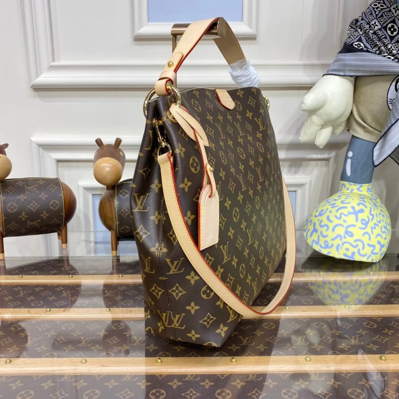 Replica bags Name tag LV Monogram Graceful MM Beige