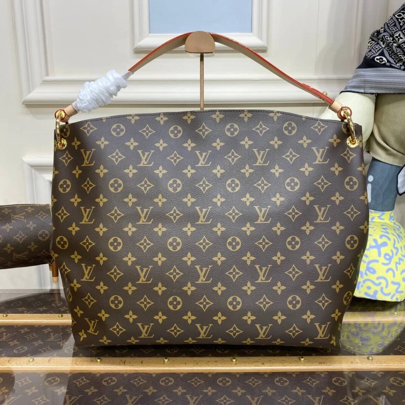 Replica bags Name tag LV Monogram Graceful MM Beige