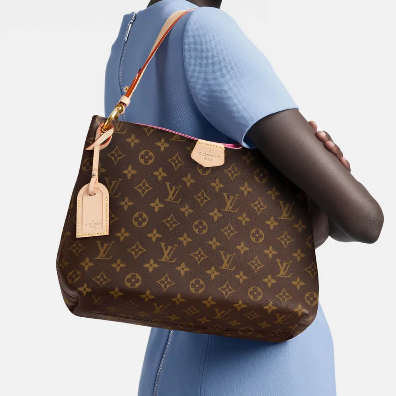 Louis vuitton locations Leather t LV Monogram Graceful MM Peony