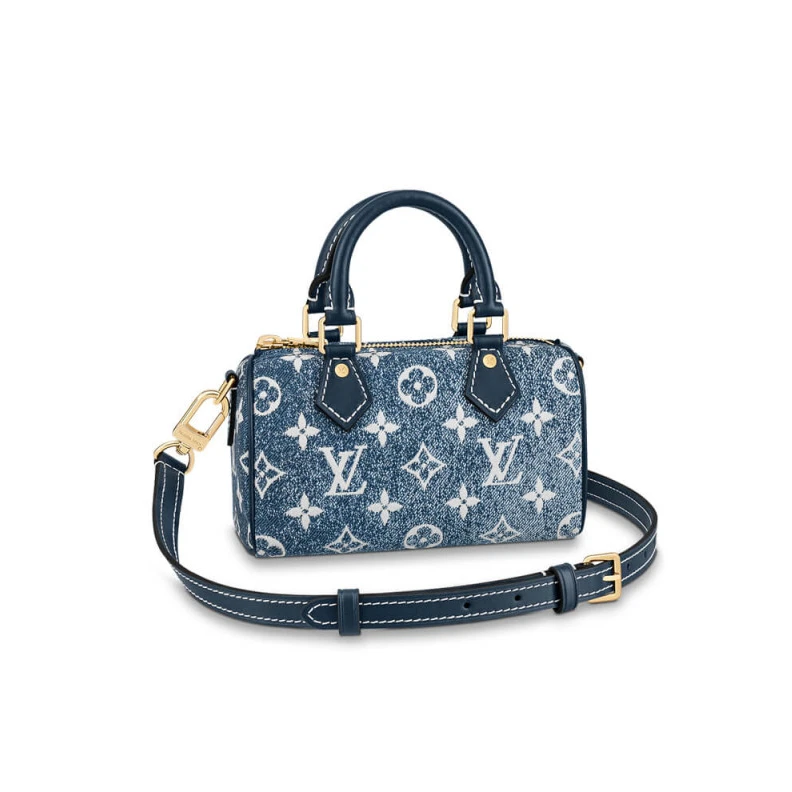 Louis Vuitton Monogram Jacquard Denim Nano Speedy Blue