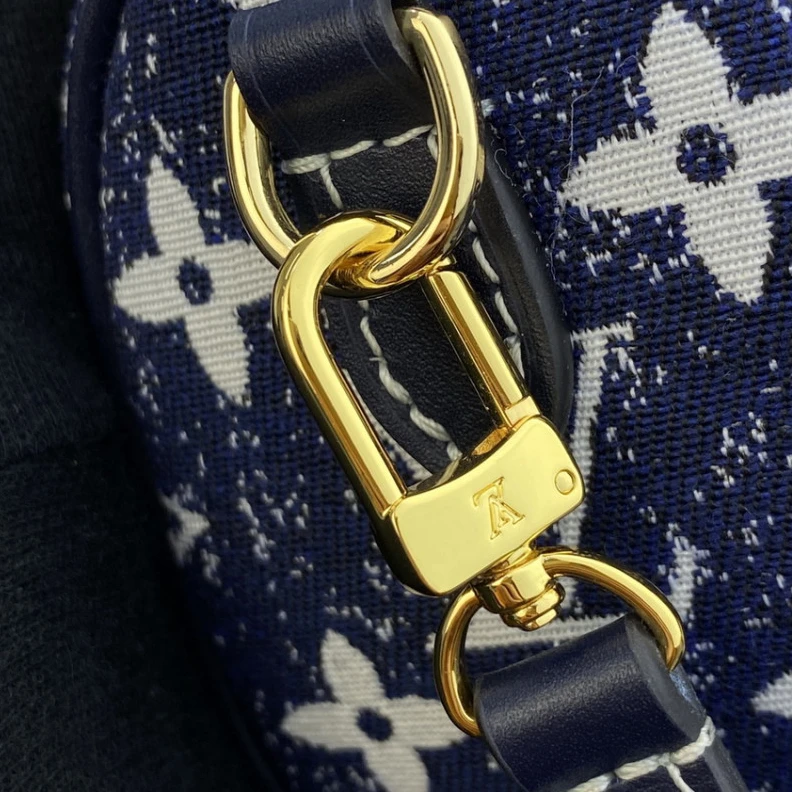 Top lv Louis Vuitton Monogram Jacquard Denim Nano Speedy Blue