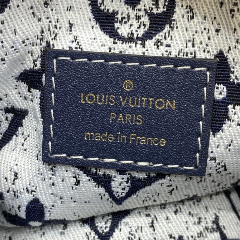 Top lv Louis Vuitton Monogram Jacquard Denim Nano Speedy Blue