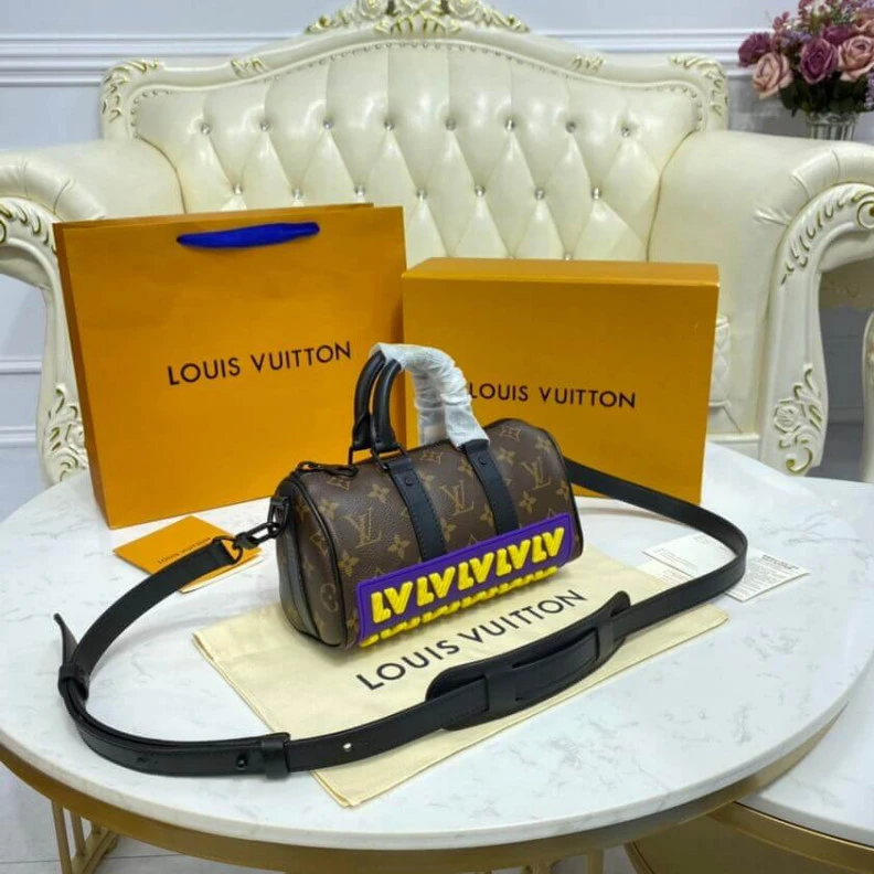Top lv Strap dro Louis Vuitton Monogram Keepall XS