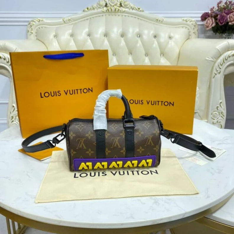 Top lv Strap dro Louis Vuitton Monogram Keepall XS