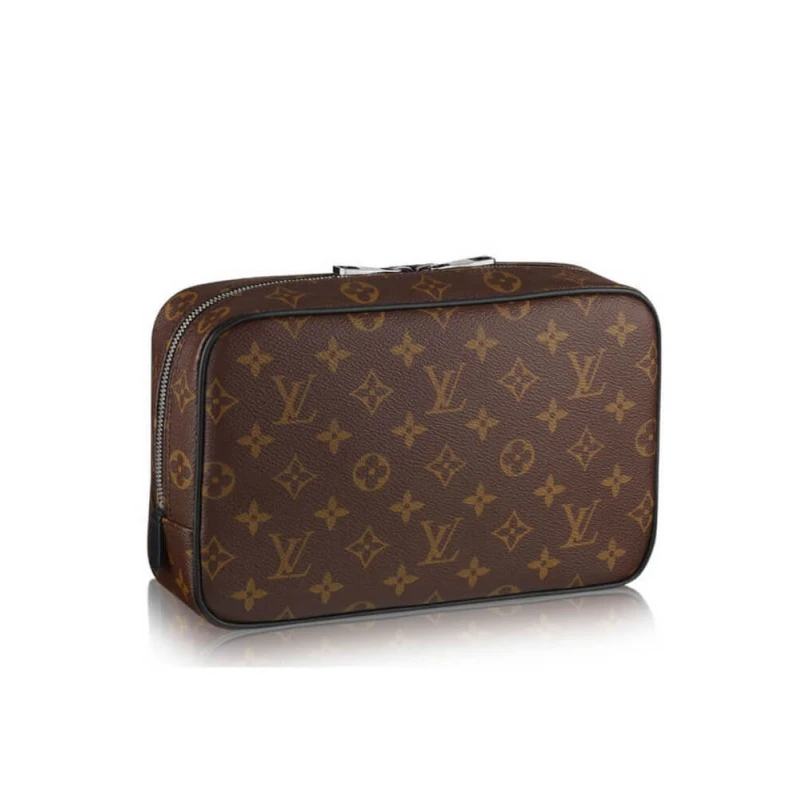 Coated ca LV Monogram Macassar Toilet Pouch GM