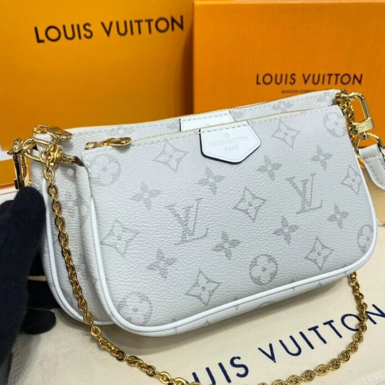 Mythick Natural c Louis Vuitton Monogram Multi Pochette Accessoires White