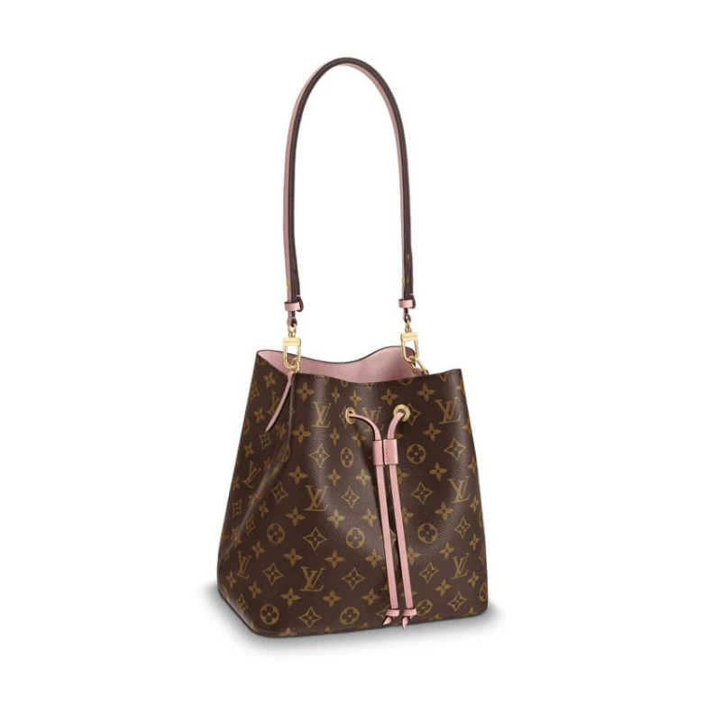 Drawstrin Louis Vuitton Monogram Neonoe MM Bucket Bag Pink