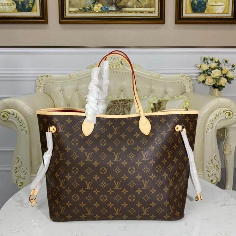 Replica bags lv Natural c Louis Vuitton Monogram Neverfull GM Red