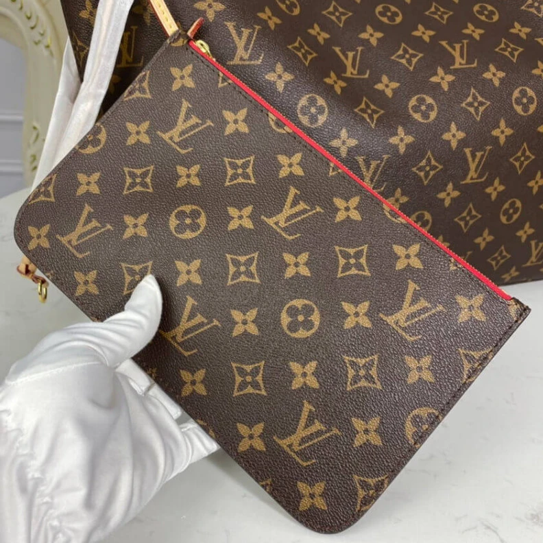 Replica bags lv Natural c Louis Vuitton Monogram Neverfull GM Red