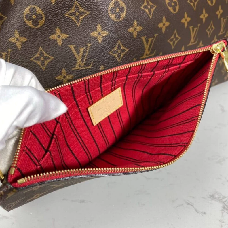 Replica bags lv Natural c Louis Vuitton Monogram Neverfull GM Red