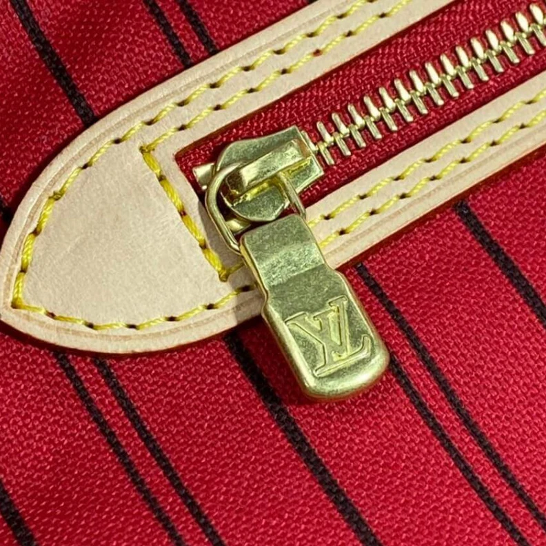 Replica bags lv Natural c Louis Vuitton Monogram Neverfull GM Red