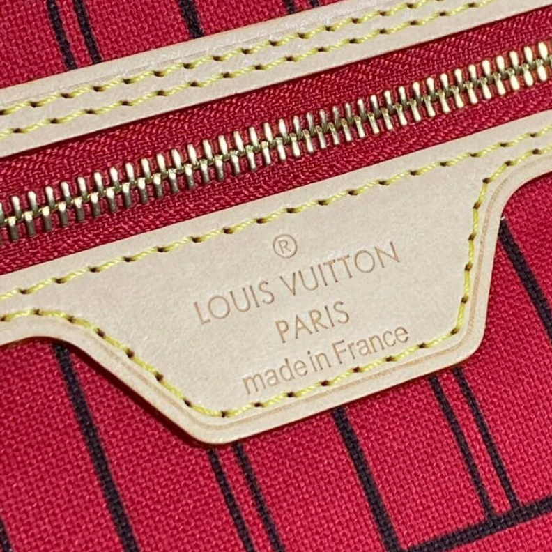 Replica bags lv Natural c Louis Vuitton Monogram Neverfull GM Red
