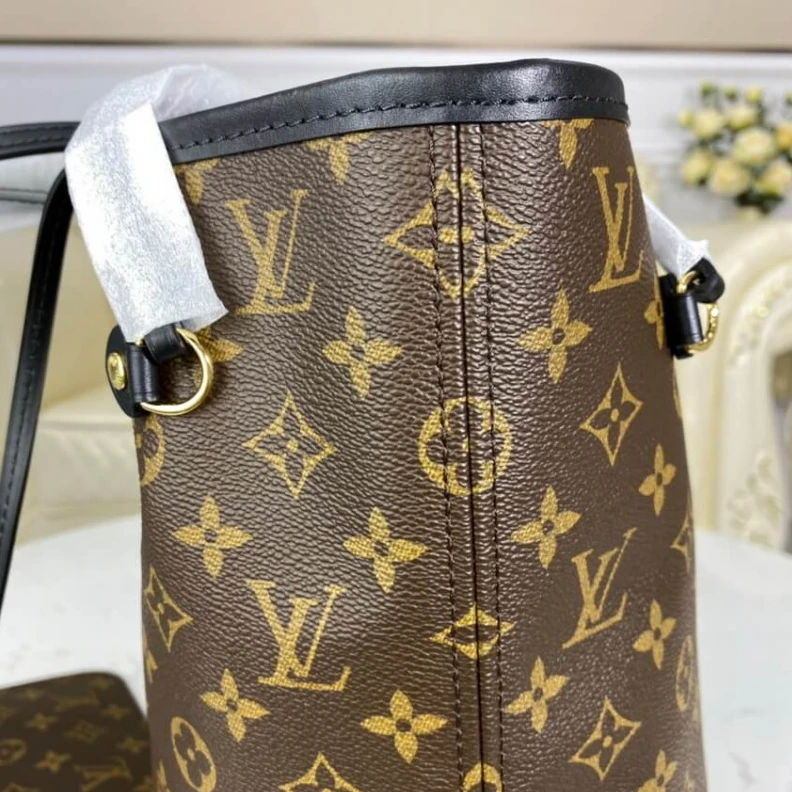 Replica bags 31 x 28 x Louis Vuitton Monogram Neverfull MM Black Red