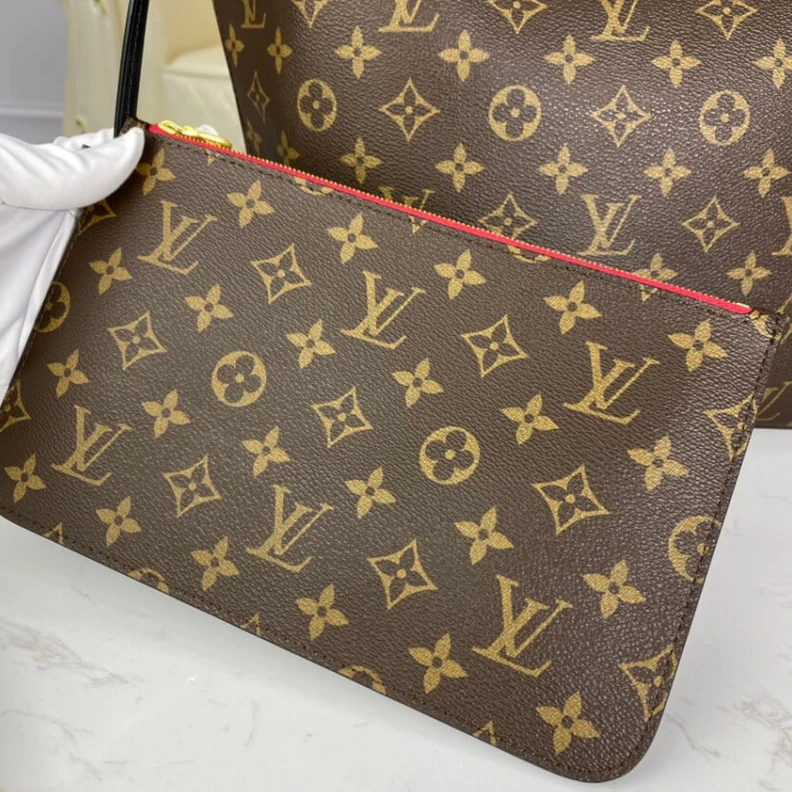 Replica bags 31 x 28 x Louis Vuitton Monogram Neverfull MM Black Red