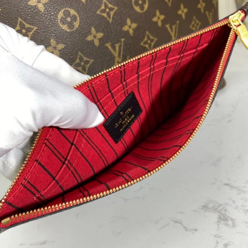 Replica bags 31 x 28 x Louis Vuitton Monogram Neverfull MM Black Red