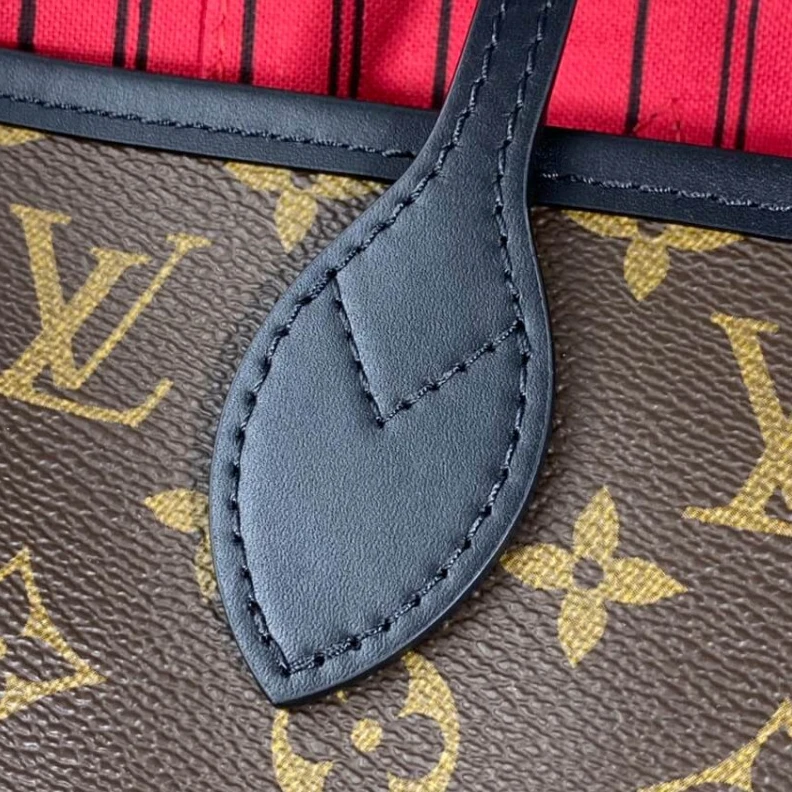 Replica bags 31 x 28 x Louis Vuitton Monogram Neverfull MM Black Red