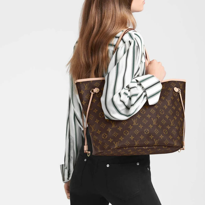 Top lv Flat, tex Louis Vuitton Monogram Neverfull MM Cherry