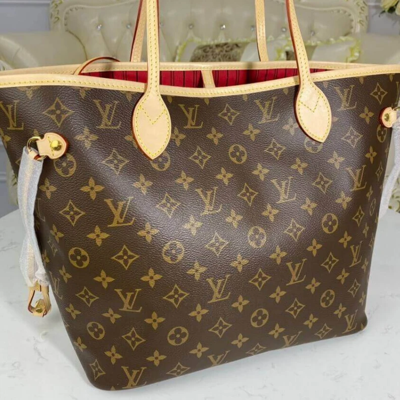 Top lv Flat, tex Louis Vuitton Monogram Neverfull MM Cherry
