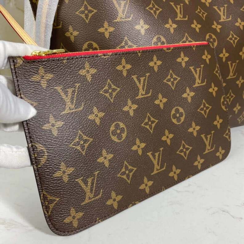 Top lv Flat, tex Louis Vuitton Monogram Neverfull MM Cherry