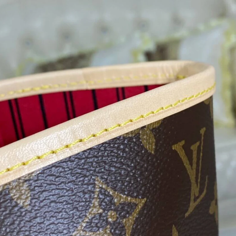 Top lv Flat, tex Louis Vuitton Monogram Neverfull MM Cherry