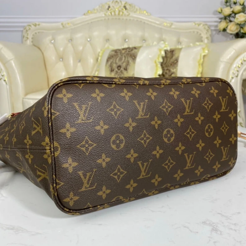 Top lv 4 side la Louis Vuitton Monogram Neverfull MM Peony