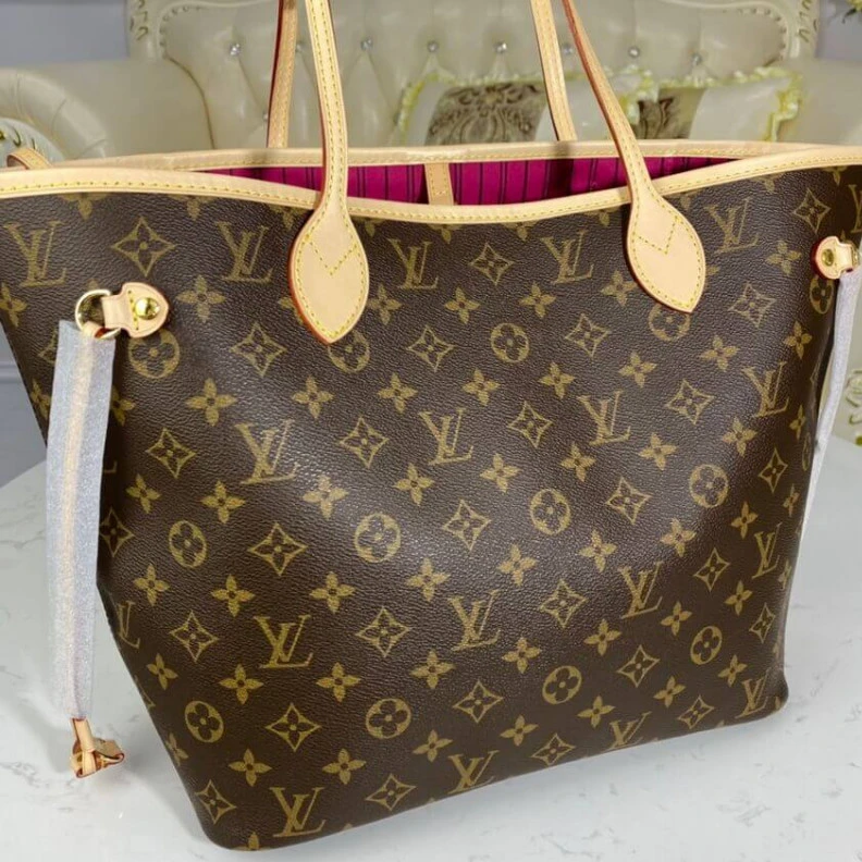Top lv 4 side la Louis Vuitton Monogram Neverfull MM Peony