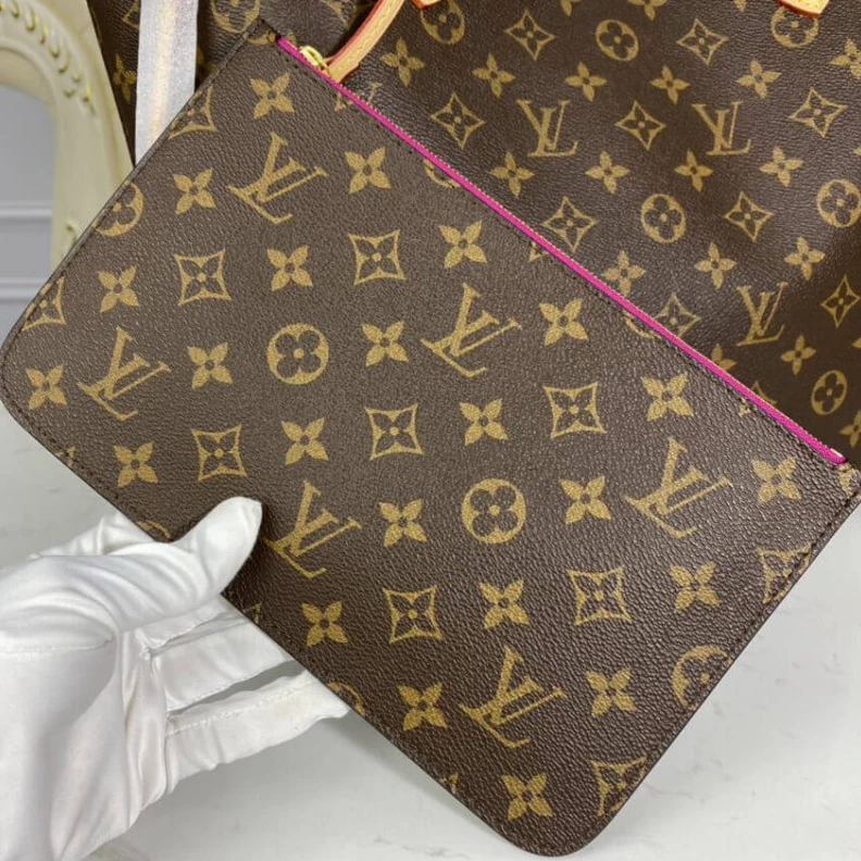 Top lv 4 side la Louis Vuitton Monogram Neverfull MM Peony