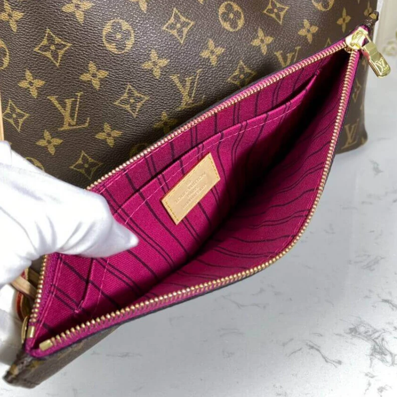 Top lv 4 side la Louis Vuitton Monogram Neverfull MM Peony