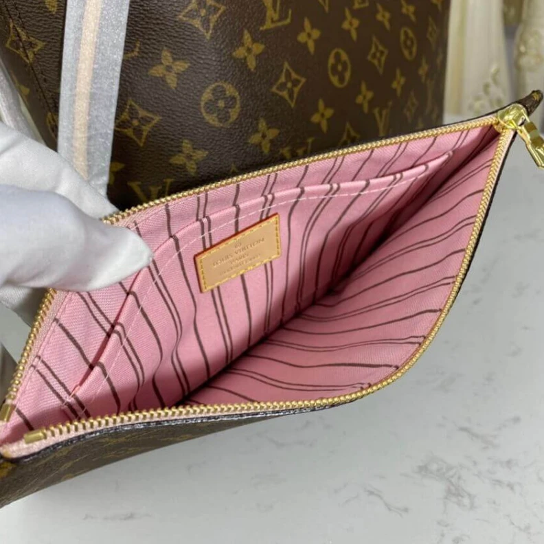 Mythick Removable Louis Vuitton Monogram Neverfull MM Pink