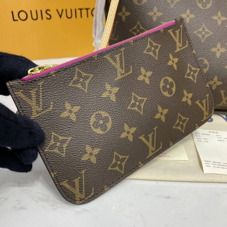 Mythick ru Goldcolor Louis Vuitton Monogram Neverfull PM Fuchsia