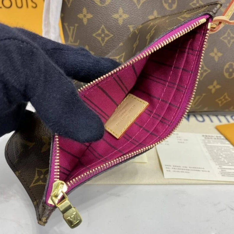 Mythick ru Goldcolor Louis Vuitton Monogram Neverfull PM Fuchsia