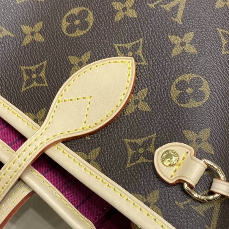 Mythick ru Goldcolor Louis Vuitton Monogram Neverfull PM Fuchsia