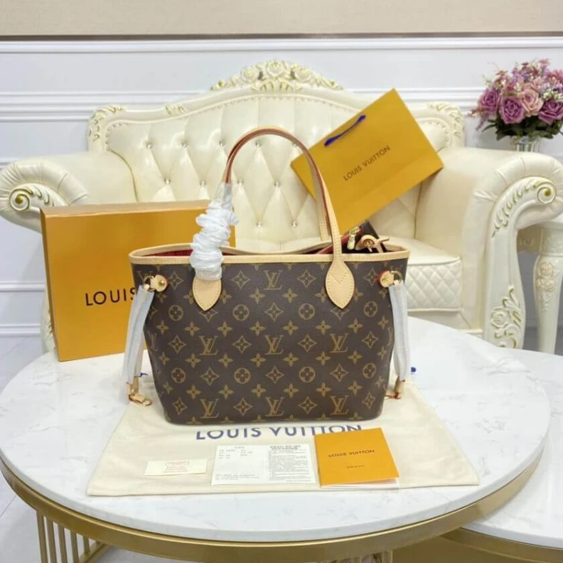 Top lv 29 x 22 x Louis Vuitton Monogram Neverfull PM Red