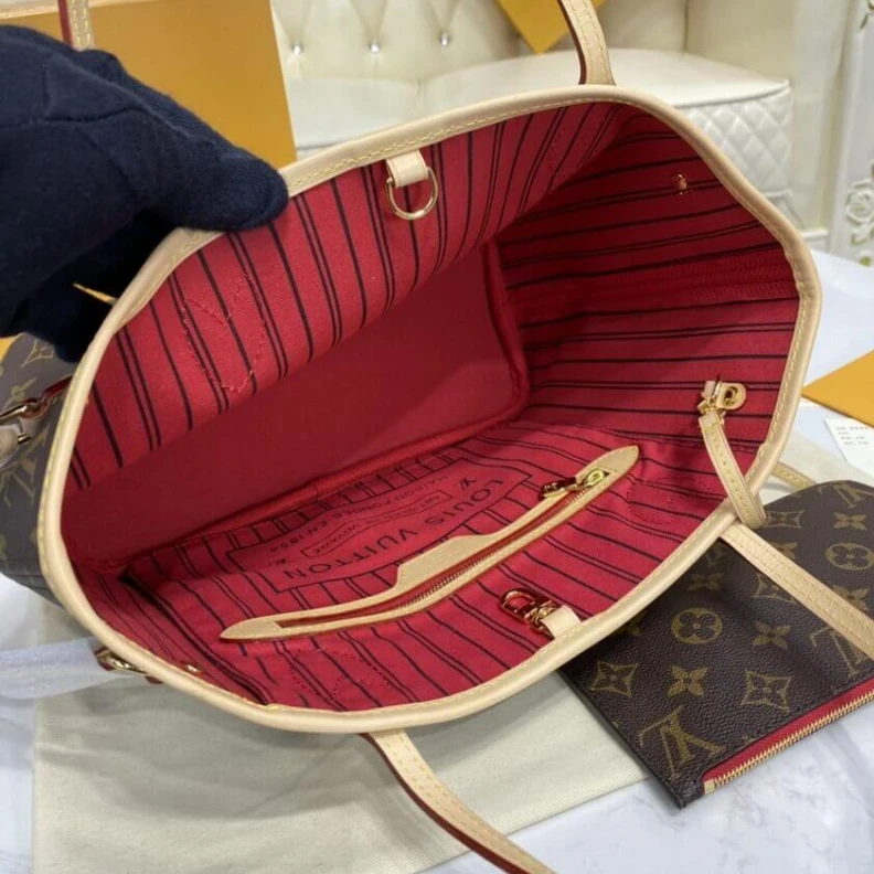 Top lv 29 x 22 x Louis Vuitton Monogram Neverfull PM Red