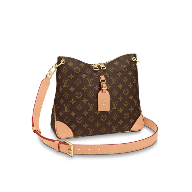 2 leather Louis Vuitton Monogram Odeon MM Natural