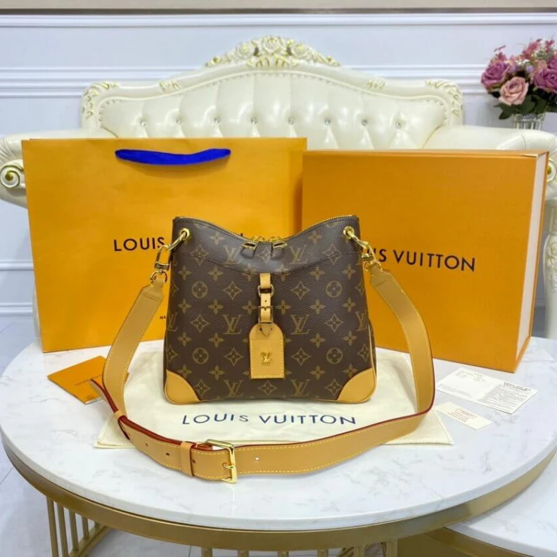 Replica bags lv Strap Dro Louis Vuitton Monogram Odeon PM Natural