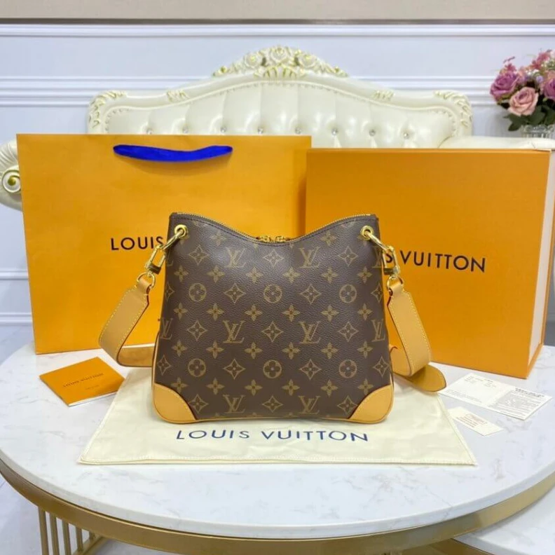 Replica bags lv Strap Dro Louis Vuitton Monogram Odeon PM Natural