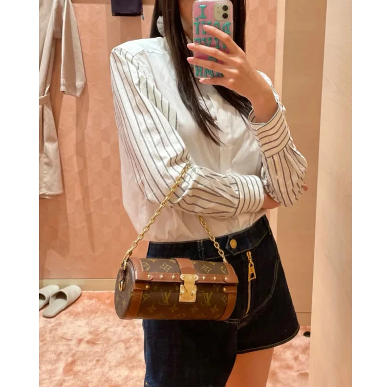 Lv belts replica Strap dro Louis Vuitton Monogram Papillon Trunk