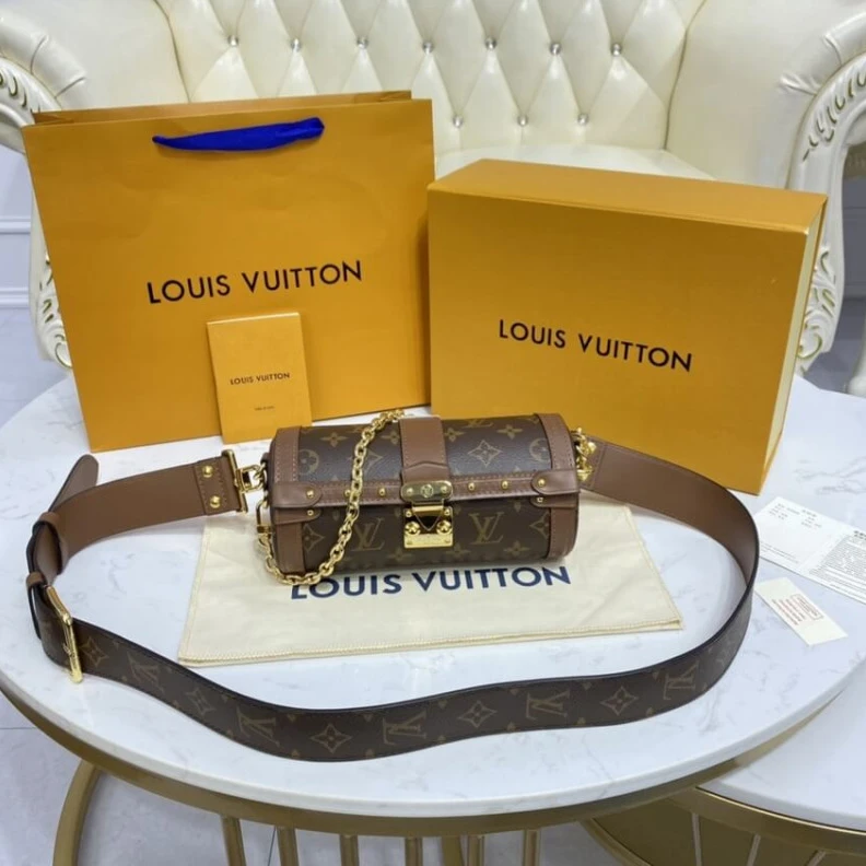 Lv belts replica Strap dro Louis Vuitton Monogram Papillon Trunk