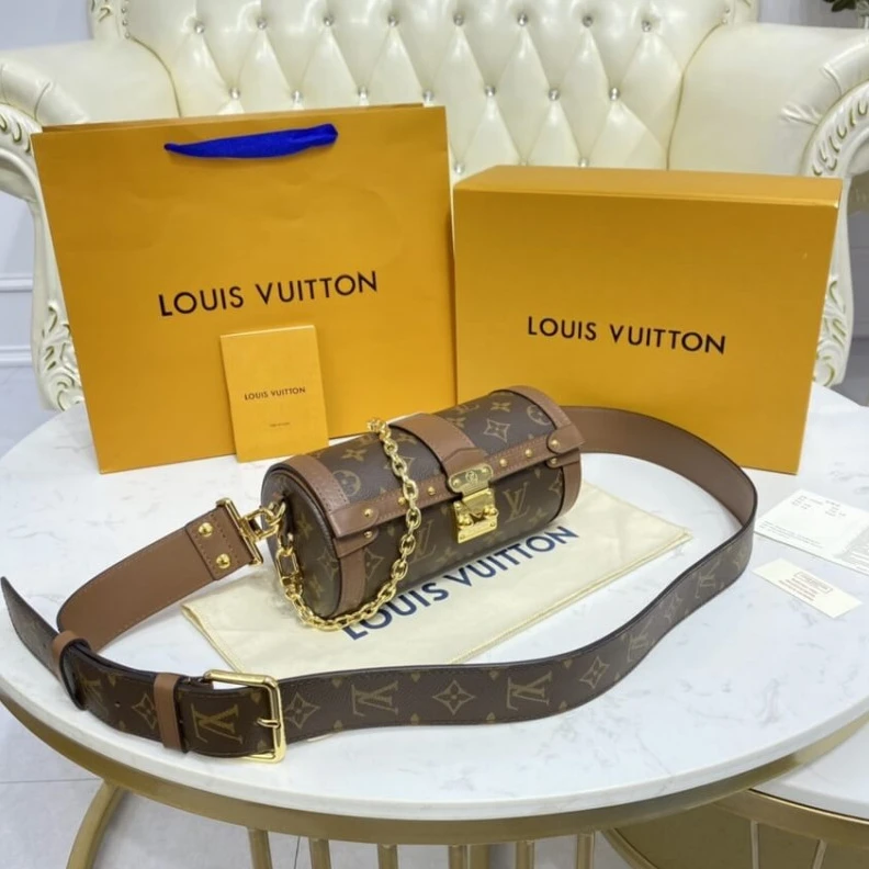 Lv belts replica Strap dro Louis Vuitton Monogram Papillon Trunk
