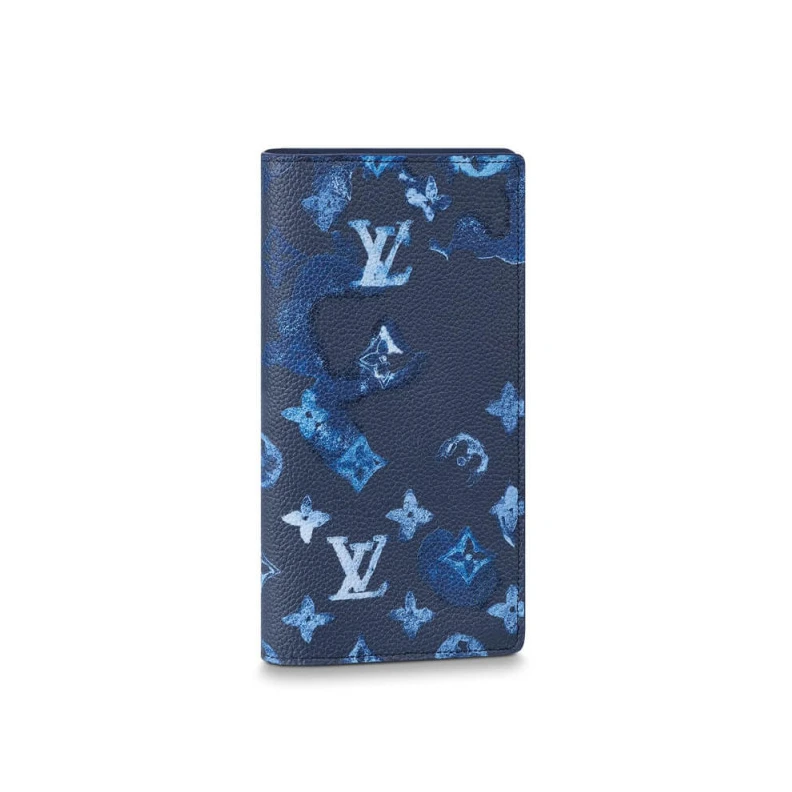 4 inside Louis Vuitton Monogram Pattern Brazza Wallet Blue