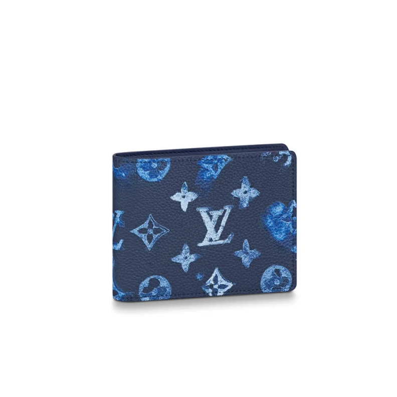 Bill comp Louis Vuitton Monogram Pattern Slender Wallet Blue