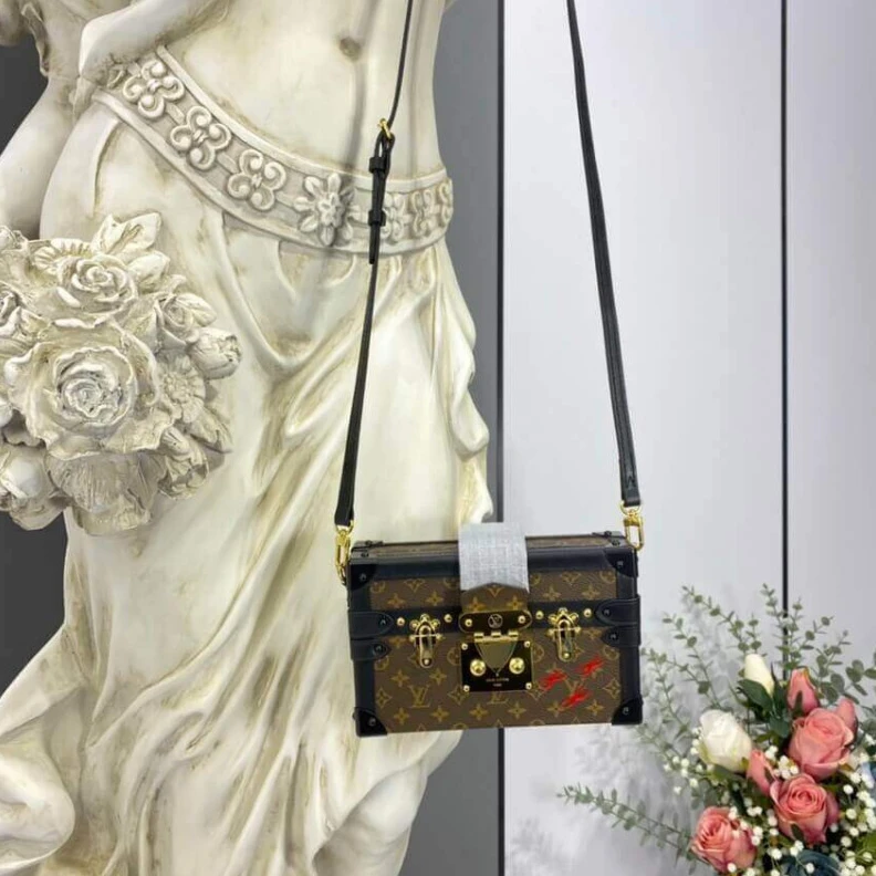 Replica bags lv Strap dro Louis Vuitton Monogram Petite Malle Gold Hardware