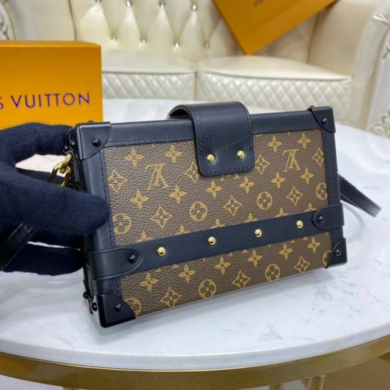 Replica bags lv Strap dro Louis Vuitton Monogram Petite Malle Gold Hardware